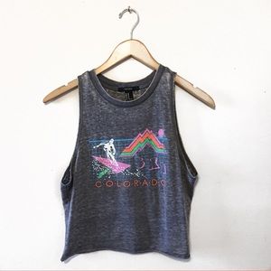 Vintage style Colorado crop top